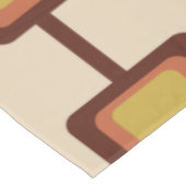 レトロ1960s丸正方形イエローオレンジ テーブルクロス (アングル)