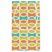 レトロ1960s円オバルオレンジティール（緑がかった色）金ゴールド スモールペーパーバッグ (裏面)