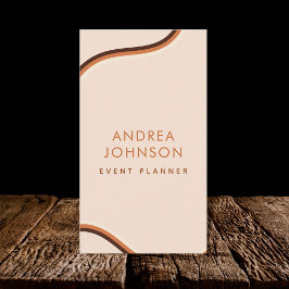 レトロ1960s 1970sレインボースストライプクリームテラコッタ 名刺