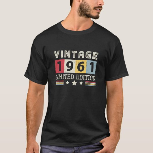レトロ1961ヴィンテージスタイル素晴らし誕生日ギフト Tシャツ (正面)