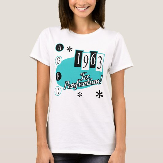 レトロ1963 60誕生日 Tシャツ (正面)