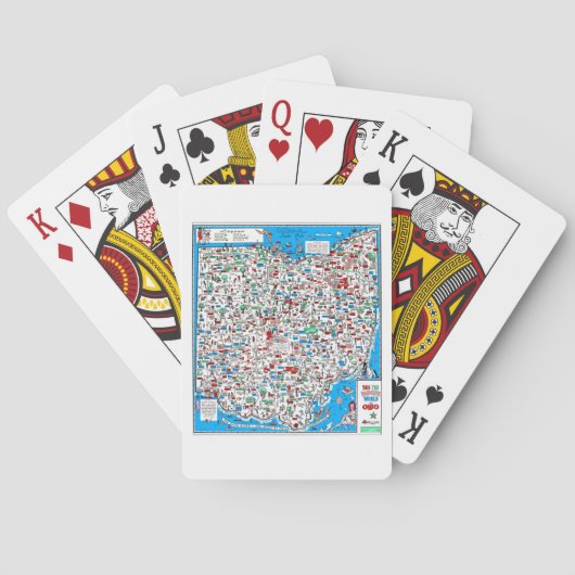 レトロ1966オハイオの地図 トランプ (裏面)