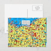 レトロ1966オハイオ州クリーブランド地図はがき ポストカード (正面/裏面)