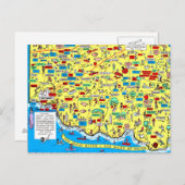 レトロ1966 Cincinnati，オハイオ州地図はがき ポストカード (正面/裏面)