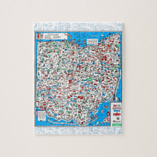 レトロ1966 Ohioマップjigsawパズル8"x10" 110個 ジグソーパズル
