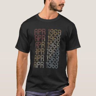レトロ1968年4月パターンヴィンテージ1968年4月誕生日 Tシャツ