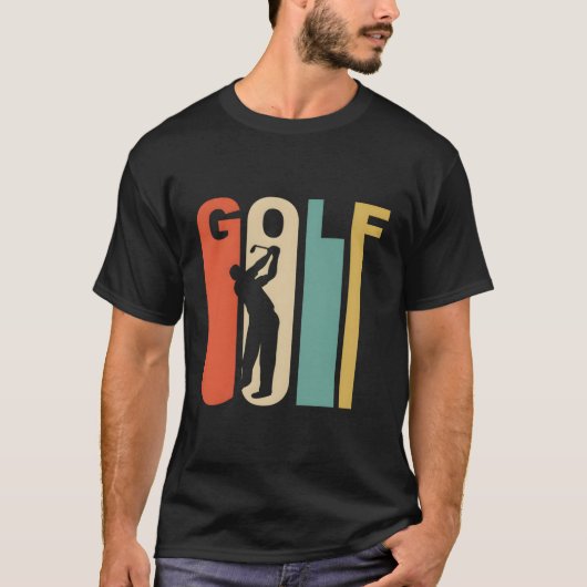 レトロ1970のスタイルゴルファーゴルフ競技 Tシャツ (正面)