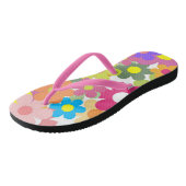 レトロ1970のフラワーパワービーチビーチサンダル ビーチサンダル (アングル)