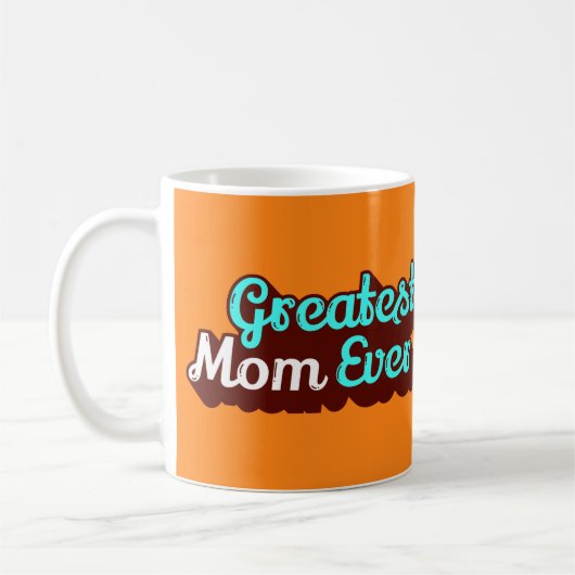 レトロ1970年代のスタイルもっとも偉大マ・エバー コーヒーマグカップ (左)