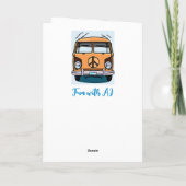 レトロ1970年代のバン | Groovy誕生日 カード (裏面)