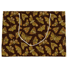 レトロ1970年代の蛾 ラージペーパーバッグ