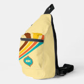 レトロ1970年代モノグラストライプム スリングバッグ (右コーナー)