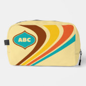 レトロ1970年代モノグラストライプム ドップキット (正面)