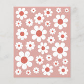 レトロ1970年代ヴィンテージフローラ大学院パーティー予算 チラシ (裏面)