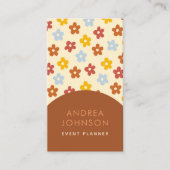 レトロ1970年代ヴィンテージ花柄1960年代70年代 名刺 (正面)