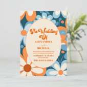 レトロ1970結婚年代 招待状 (スタンド正面)