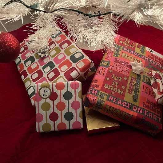 レトロ1970sクリスマス品揃え ラッピングペーパーシート