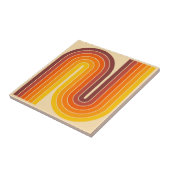 レトロ1970sスタイルアーチ型ストライプ幾何学模様 タイル (側面)