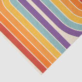 レトロ1970sスタイルアーチ型ストライプ幾何学模様 薄葉紙 (詳細)