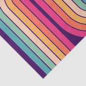 レトロ1970sスタイルアーチ型ストライプ幾何学模様 薄葉紙 (詳細)