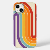レトロ1970sスタイルアーチ型ストライプ幾何学模様 Case-Mate iPhoneケース (裏面)