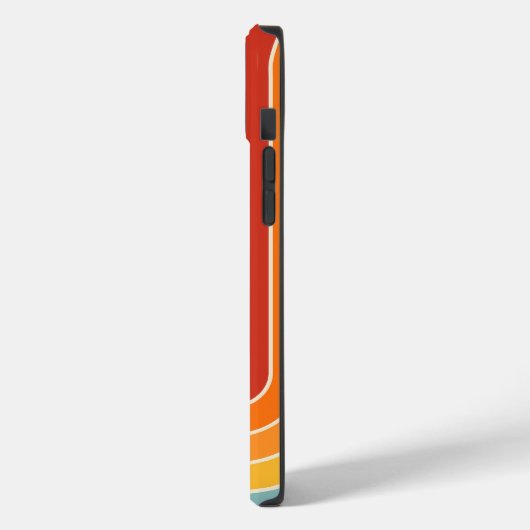 レトロ1970sスタイルアーチ型ストライプ幾何学模様 Case-Mate iPhoneケース (裏面 / 左)