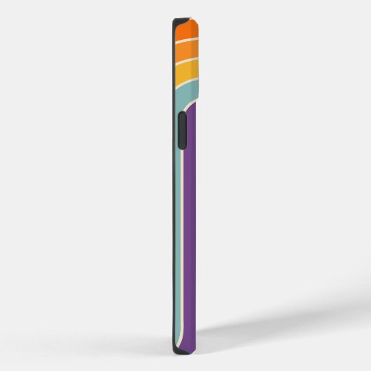 レトロ1970sスタイルアーチ型ストライプ幾何学模様 Case-Mate iPhoneケース (裏面 / 右)