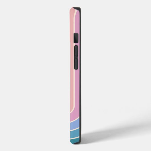 レトロ1970sスタイルアーチ型ストライプ幾何学模様 Case-Mate iPhoneケース (裏面 / 左)