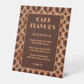 レトロ1970sパターン |ケーキの味結婚の 台座サイン (正面)