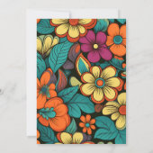 レトロ1970sブライダルシャワー 招待状 (裏面)