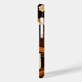 レトロ1970sブラウン&オレンジのキノコと花 Case-Mate iPhoneケース (裏面 / 左)