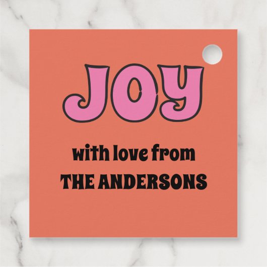 レトロ1970sレタリング写真クリスマス フェイバータグ (裏面)