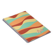 レトロ1970s抽象芸術ストライプの名前の追加 ノートブック (右側)