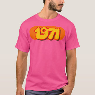 レトロ1971ポップ・アートの年70年代スタイル Tシャツ