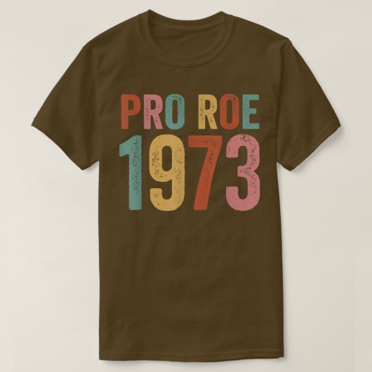 レトロ1973 Pro Roe Pro Choice Feminist Womens Righ Tシャツ (デザイン正面)
