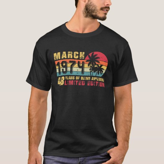 レトロ1974年3月号48号限定版48号 Tシャツ (正面)