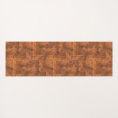 レトロ1975の確実な木製の寄木細工の床パターン ヨガマット (裏面(横))