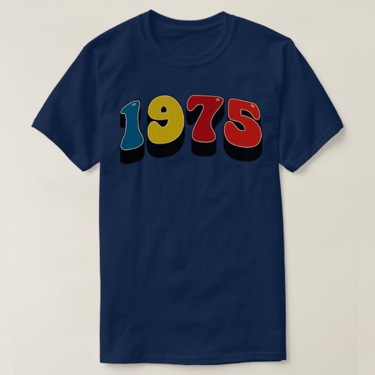 レトロ1975年誕生 Tシャツ (デザイン正面)