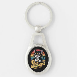 レトロ1976 誕生日 50歳 ねこ好き 誕生日 ウクレレ キーホルダー