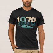 レトロ1978海波形T型 Tシャツ (正面)
