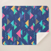 レトロ1980パターン シェルパブランケット (正面(横))