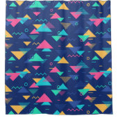 レトロ1980パターン シャワーカーテン (正面)