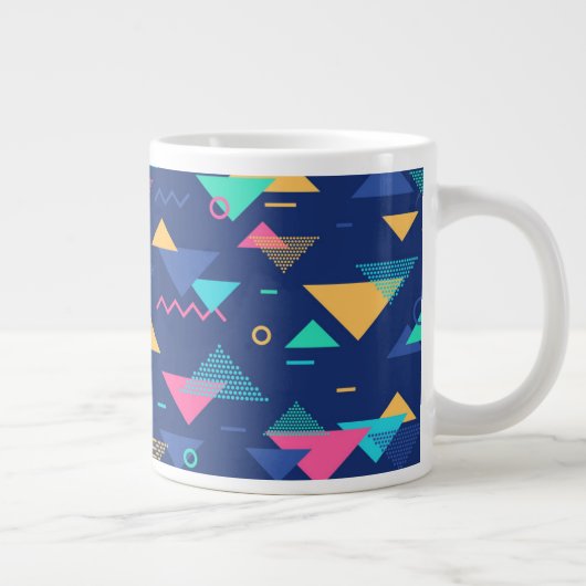 レトロ1980パターン ジャンボコーヒーマグカップ (右)