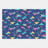 レトロ1980パターン ラッピングペーパーシート (正面2)