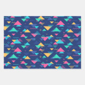 レトロ1980パターン ラッピングペーパーシート (正面)