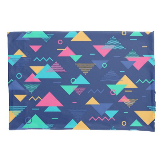 レトロ1980パターン 枕カバー (正面左)