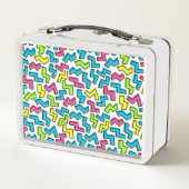 レトロ1980年クールのかわいい80年代のメンフィ メタルランチボックス (裏面)