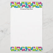 レトロ1980年クールのかわいい80年代のメンフィ 便箋 (正面)