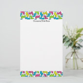 レトロ1980年クールのかわいい80年代のメンフィ 便箋 (スタンド正面)