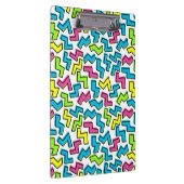 レトロ1980年代かわいいクール80年代メンフィス柄 クリップボード (右)